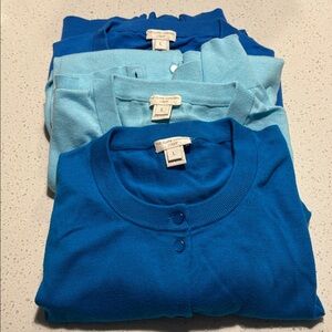 J. Crew Clare Cardigan - Bundle of 3 Blue Size Large